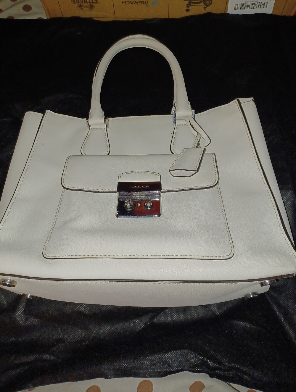 Micheal Kors Bridgette Medium Tote in white
